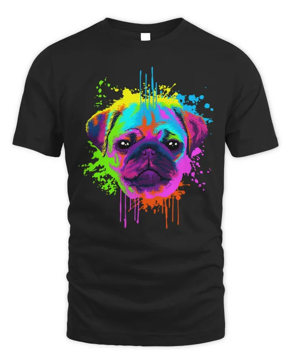 Pug Lover Splash Art Pug Lovers 102 Pugs Dog