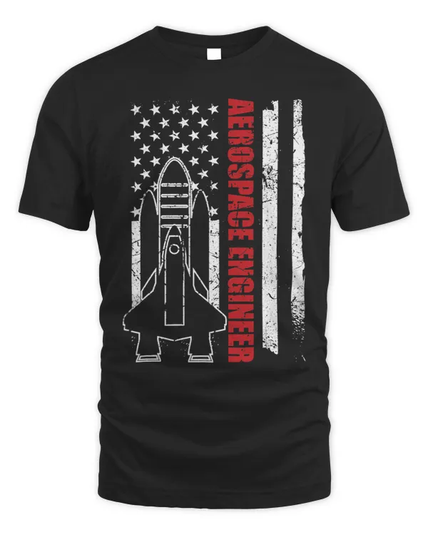 Vintage USA Aerospace Engineer American Flag