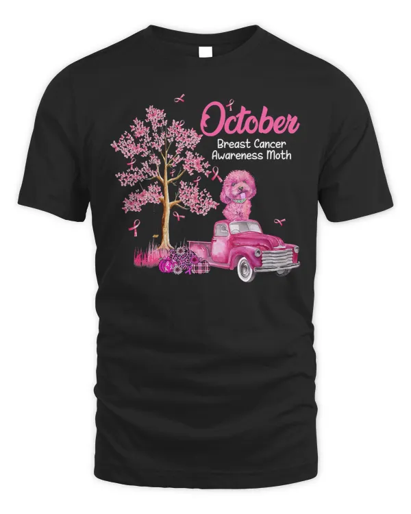 Poodles Pink Ribbon Breast Cancer Awareness We Wear Pink 227 Poodle dog