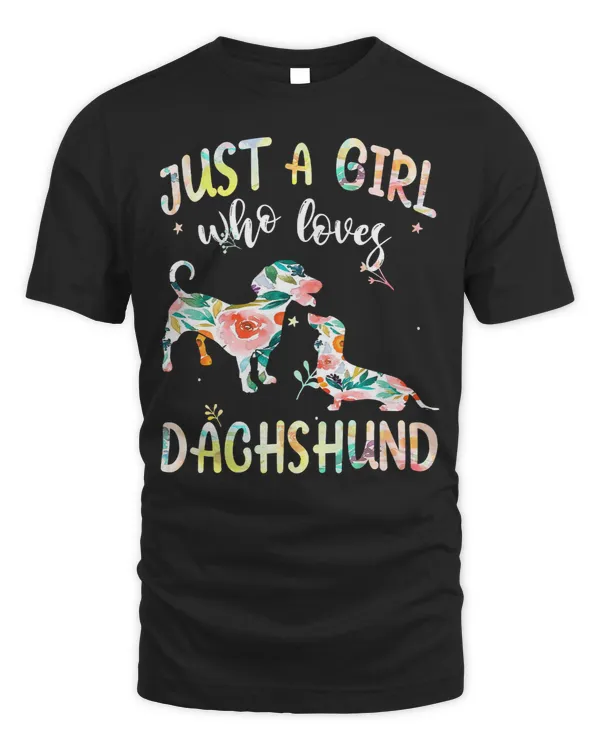 Wiener Just A Girl Who Loves Flower 65 Dachshund Doxie