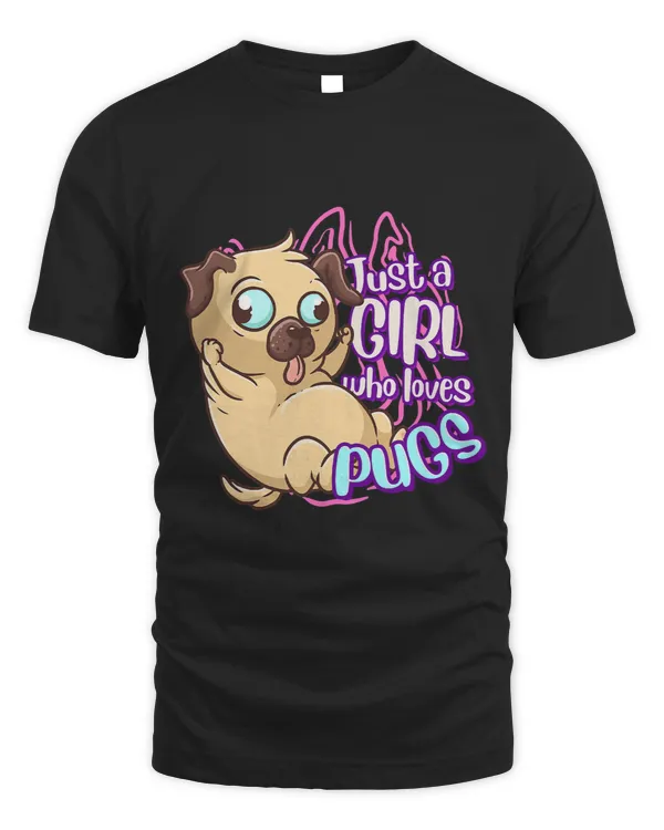 Pug Lover Cute Just A Girl Who Loves Pugs 66 Pugs Dog