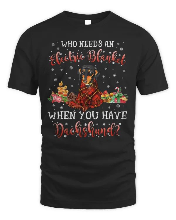 Wiener Who Needs Blanket When You Have Christmas 83 Dachshund Doxie
