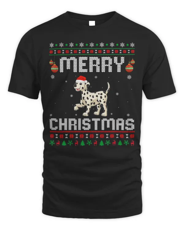 Dalmatian Merry Xmas Design Matching Ugly Christmas Dalmatians Dog
