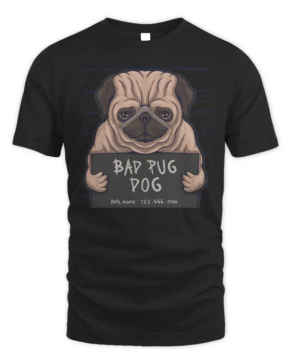 Pug Lover Bad crime 347 Pugs Dog