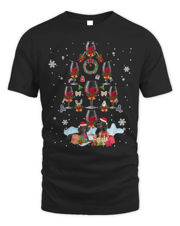Wiener Merry Christmas Dachshund And Wine Lover Funny Xmas Tree 22 Dachshund Doxie