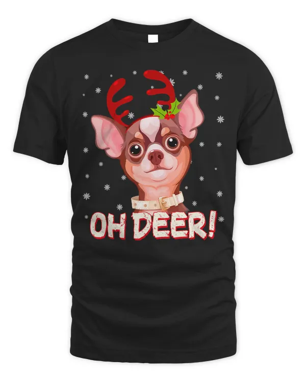 Chihuahuas Oh Deer Reindeer Woman Christmas Xmas 456 Chihuahua Dog