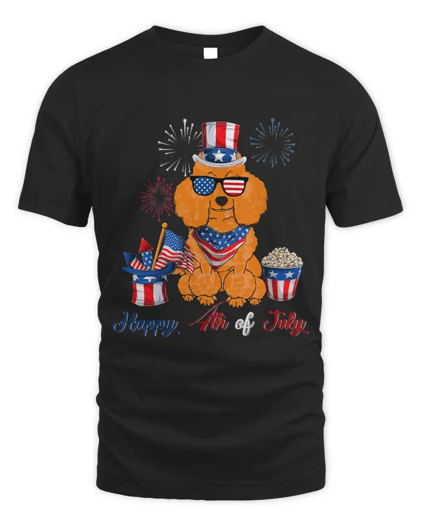 Poodles th Of July Cute American Flag Funny Poodle Dog Fireworks Poodle dog