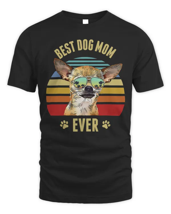 Chihuahuas Best Dog Mom Ever Retro Sunset Beach Vibe 264 Chihuahua Dog
