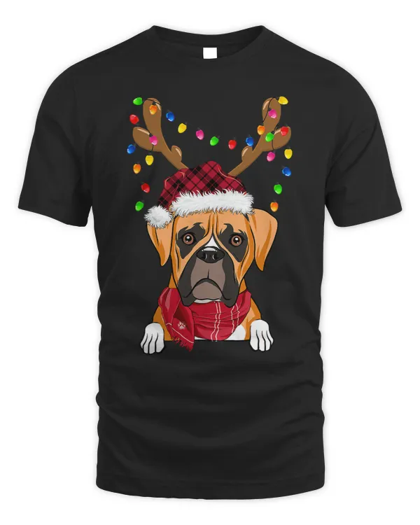 Boxer Santa Boxer Christmas Tree Light Pajama Dog Xmas Matching 242 Boxers Dog