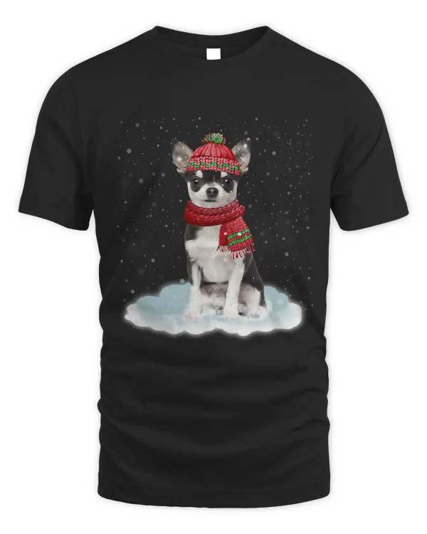 Chihuahuas Red Winter Hat Scarf Christmas Cap Black Chihuahua Santa 50 Chihuahua Dog