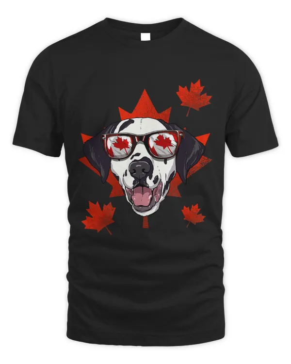 Dalmatian Canadian Dalmatian Maple Leaf Patriotic Canada Flag 309 Dalmatians Dog