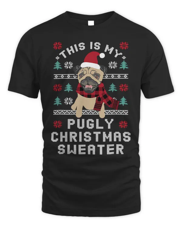Pug Lover This Is My Pugly Christmas Sweater Style Parent 72 Pugs Dog