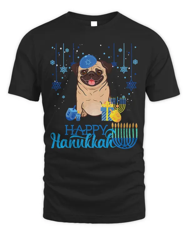 Pug Lover Jewish Menorah Hat Chanukah Hanukkah Jewish Xmas 193 Pugs Dog