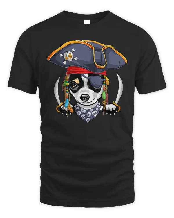 Chihuahuas in pirate hat with two swords halloween 212 Chihuahua Dog