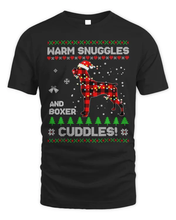 Boxer Ugly Christmas Sweater Xmas Pajama Dog Lover Costume 36 Boxers Dog