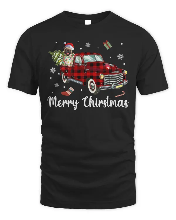 Pug Lover Merry Christmas Pickup Truck Pug Lover Xmas Pajamas 328 Pugs Dog