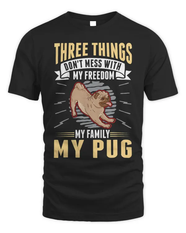 Pug Lover Freedom Family Pugs Dog