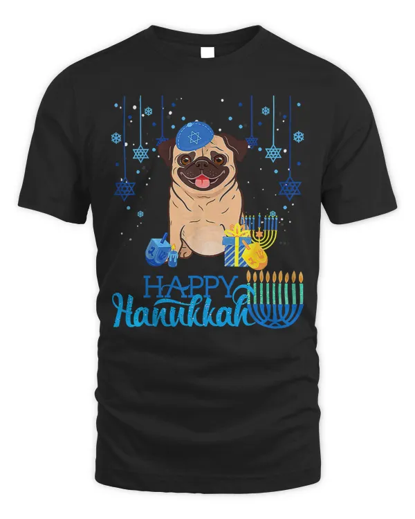 Pug Lover Happy Hanukkah Menorah Hat Chanukah Hanukkah Jewish 313 Pugs Dog