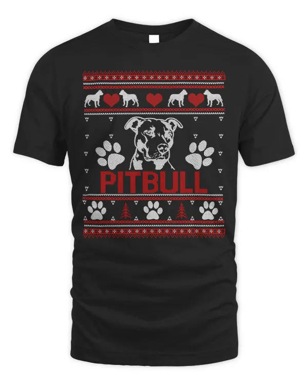 Bully Christmas Sweater Dog Breed Holiday Ugly Design 240 Pitbull Dog