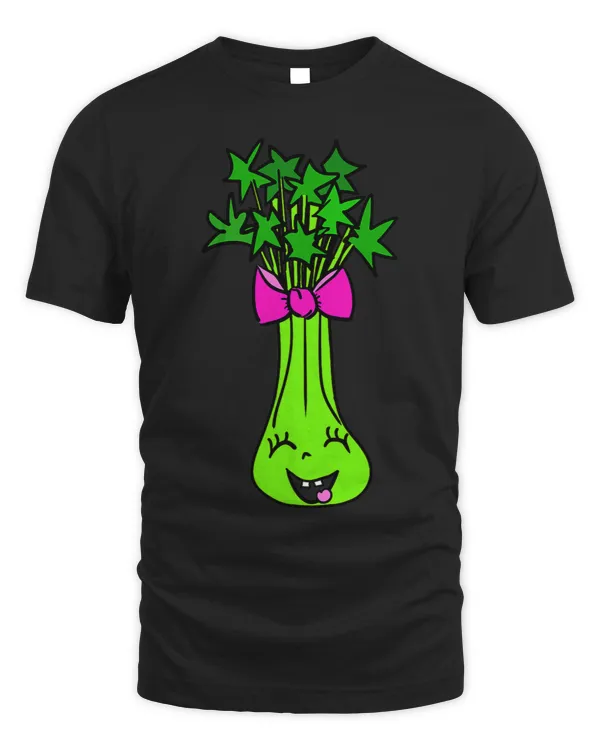 Celery juice superfood raw vegan greens funny drawing