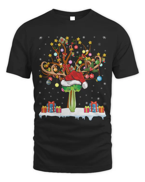 Celery Xmas Lighting Tree Santa Celery Christmas Tree