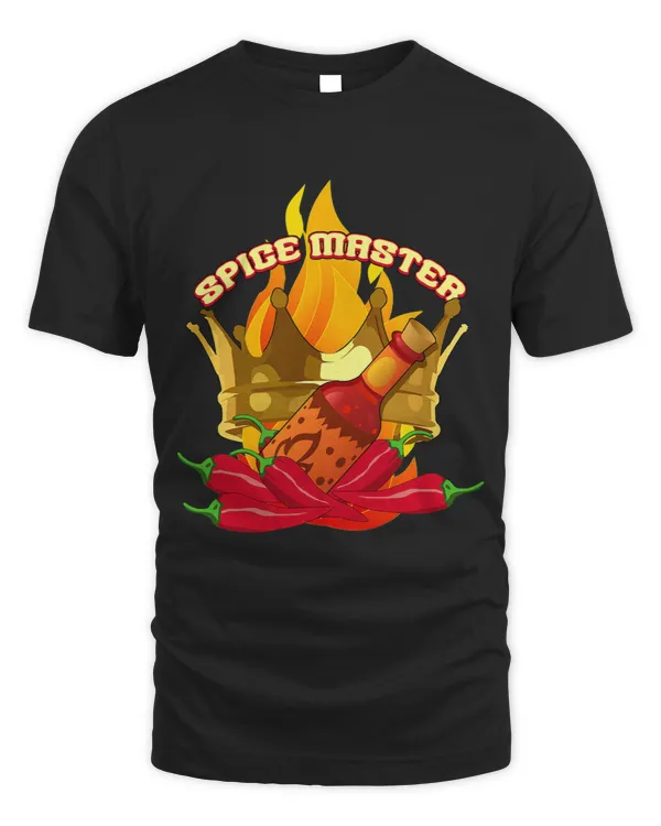 Hot Spice Sauce Master Chili Peppers Crown Flames