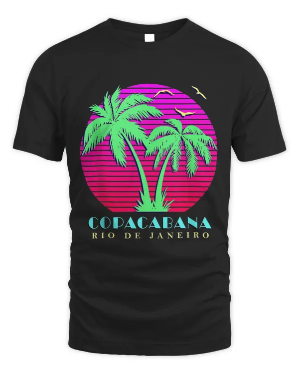 Copa Cabana Rio De Janeiro Palm Trees Sunset