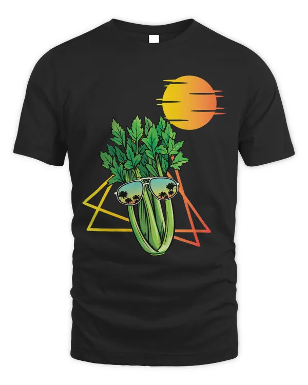 Cool 80s Celery Retro Outfit With Sunglasses Gardening