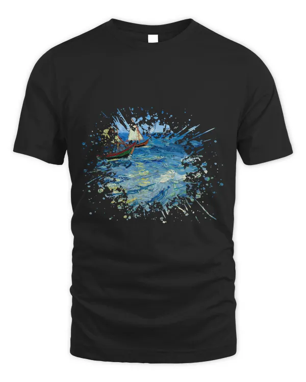 Famous Art Seascape at SaintesMaries by Vincent van Gogh 5
