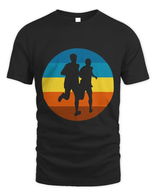 Track and Field Retro Sunset Track Field Runners