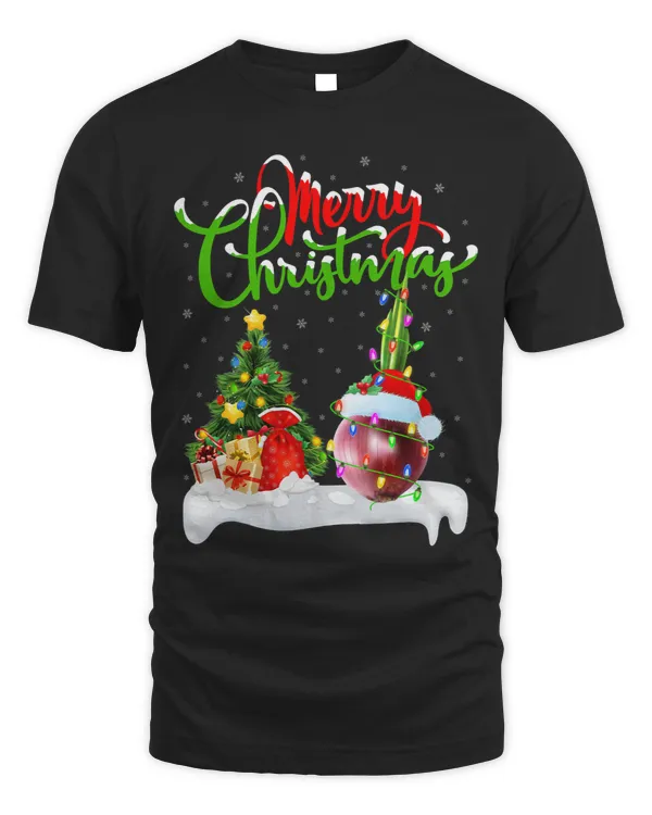 Funny Onion Lover Xmas Lighting Santa Onion Christmas