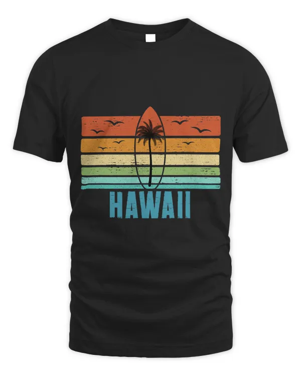 Retro Hawaii Beach Surfboard Surfing 70s Vintage Surf