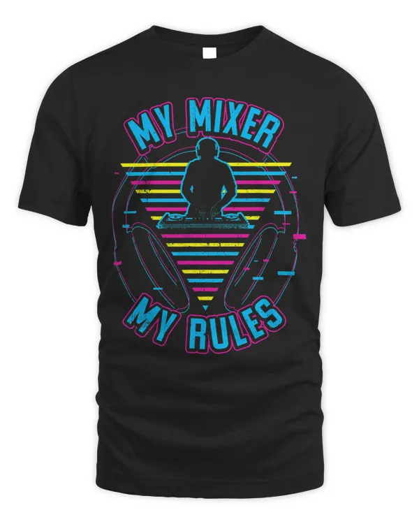 DJ Tshirt for Mens Graphic Techno Discjockey Disc Jockey Boy