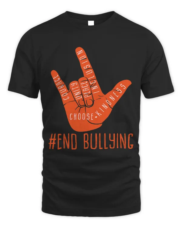 Unity Day Orange Kids Anti Bullying Love Sign Women