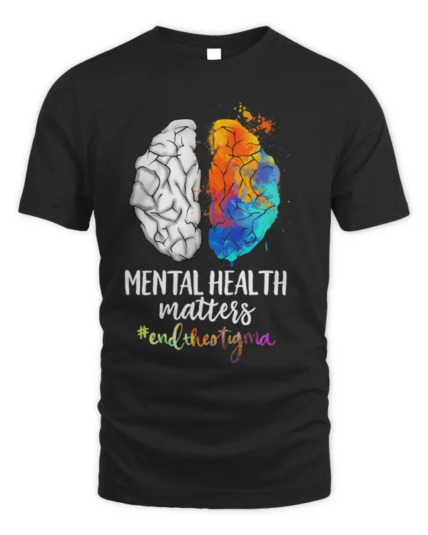 Mental Health Matters End The Stigma Awareness Tie Dye Brain