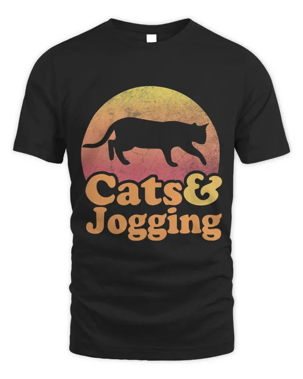 Cats And Running Funny Vintage Runner Cats Lover Running Day