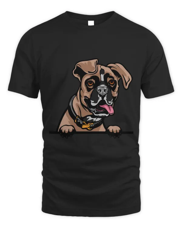 Animal Dog Boxer rg6h Color Peeking