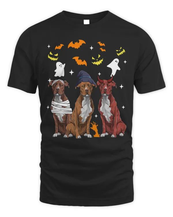 Bully Dog Halloween Pitbull Dog Lovers Mummy Witch Demon Costumes 465 Pitbull Dog