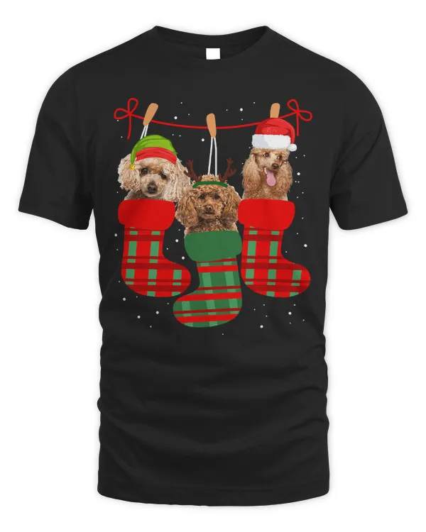 Poodles Christmas Socks Funny Xmas Pajama Pet Puppy 119 Poodle dog