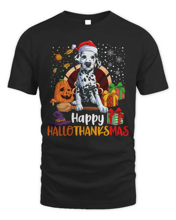 Dalmatian Happy Hallothanksmas Dalmatian Lover Halloween Christmas 267 Dog Lover Dalmatians Dog