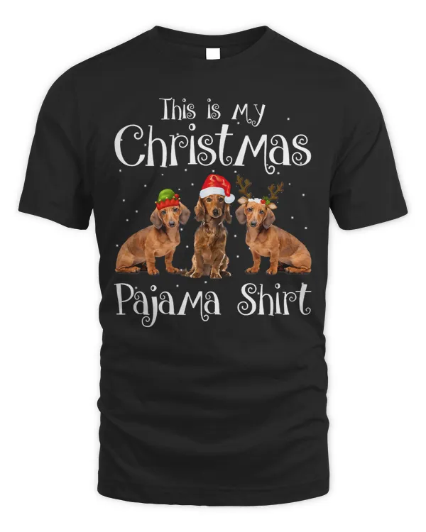 Wiener Christmas Lights This Is My Christmas Pajama 74 Dachshund Doxie
