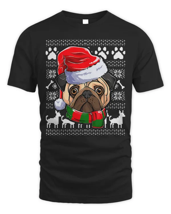 Pug Lover Ugly Pug Santa Claus Xmas Boys Apparel Christmas Kids Dog 214 Pugs Dog
