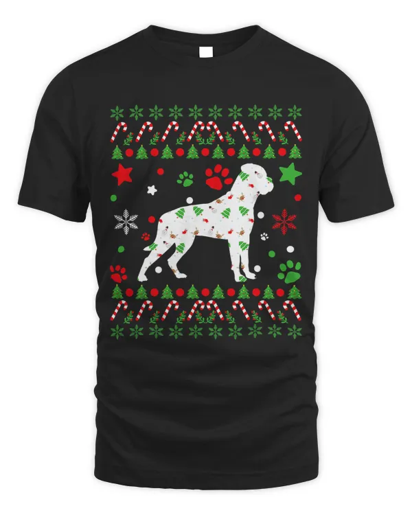 Boxer Christmas Dog Pattern Boxer Owner 3 Boxers Dog