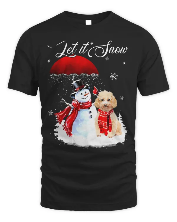 Poodles Let It Snow Xmas Cute Poodle And Snowman Christmas 150 Poodle dog