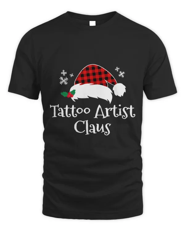 Buffalo Plaid Christmas Tattoo Artist Claus Santa Pajamas