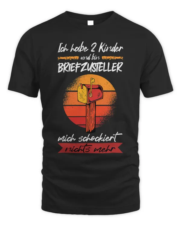 Mens Postman Ich Habe 2 Kinder Letter Plate