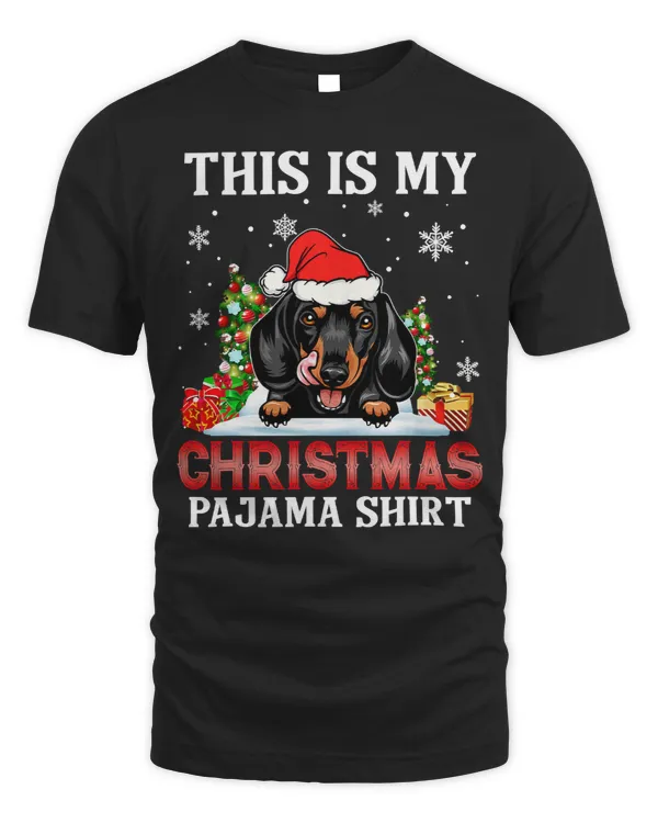 Wiener This Is My Christmas Pajama Dachshund Christmas Ornament 49 Dachshund Doxie