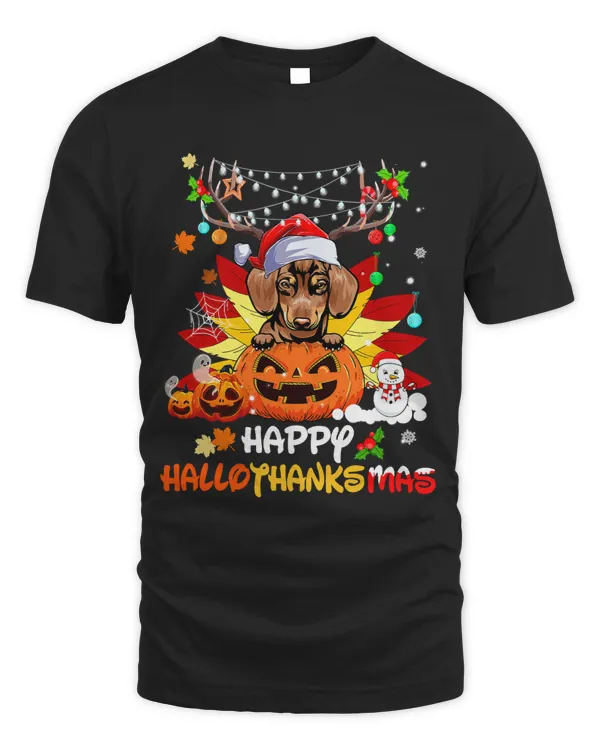 Wiener Halloween And Christmas Happy Hallothanksmas 277 Dachshund Doxie