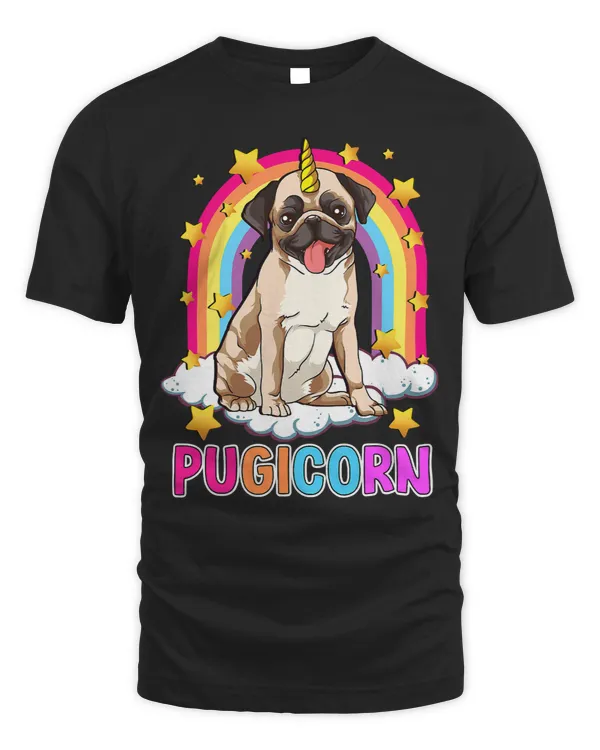 Pug Lover Cute Pugicorn Pug Unicorn Lover Rainbow Girlsn Kids 248 Pugs Dog