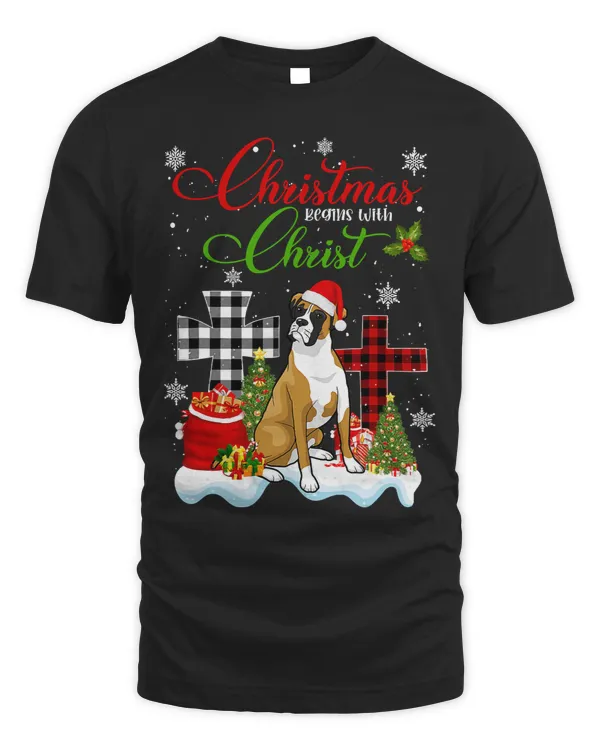 Boxer Christmas Begins With Christ Boxer Xmas Cross 80 Boxers Dog